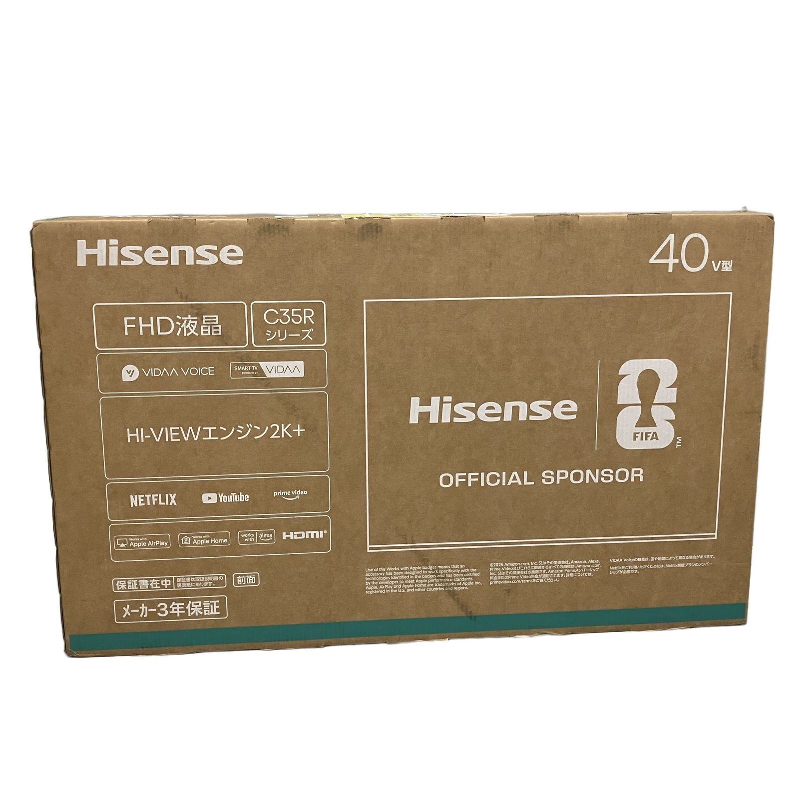 Hisense 40C35R 液晶テレビ 40インチ ハイセンスTV 家電 未使用 未開封 B11312495