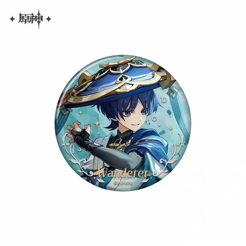原神・公式 缶バッジ（虚空劫灰往事書）空 ナヒーダ 放浪者 ドットーレ