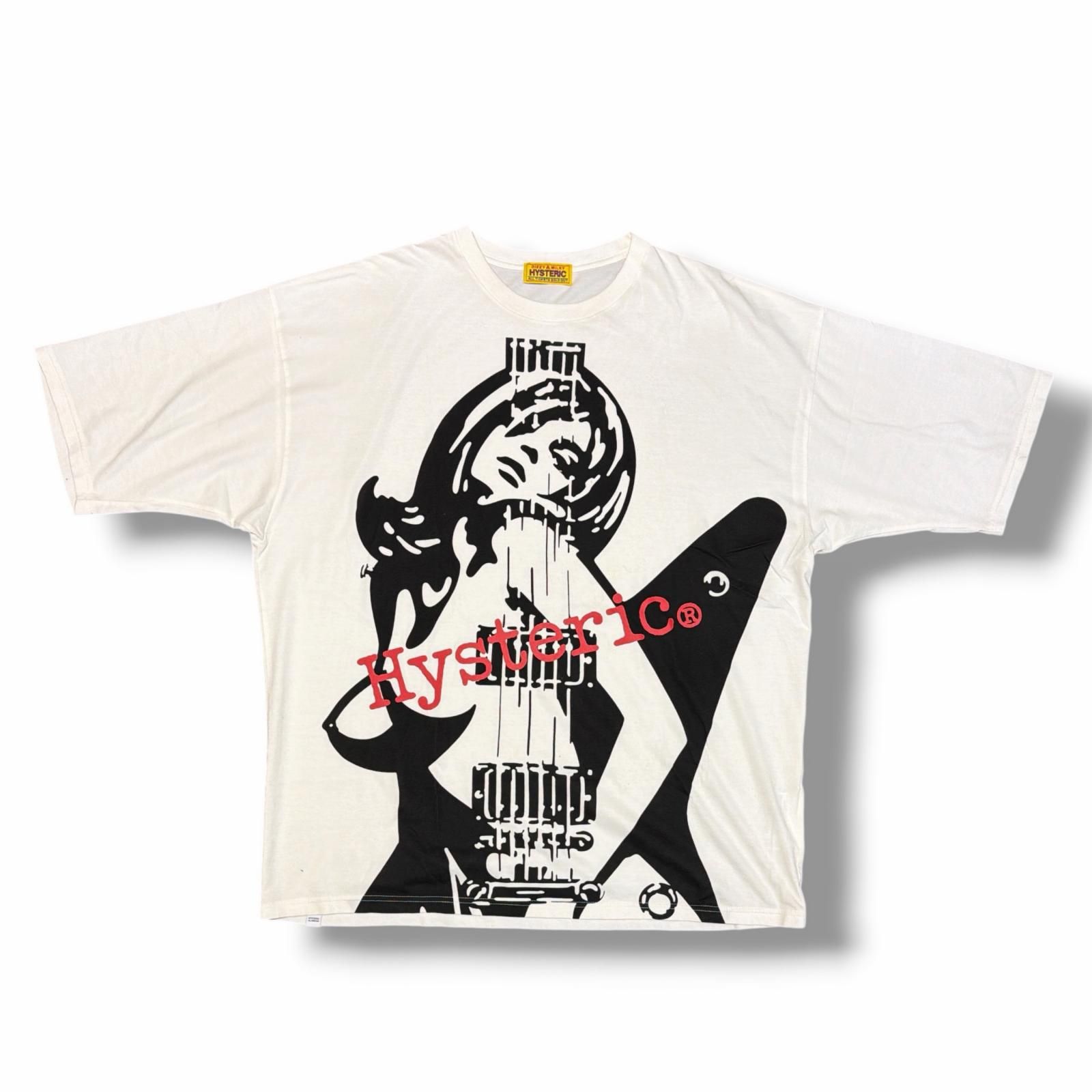 HYSTERIC GLAMOUR GUITAR GIRL PRINT T-SHIRT ガールプリントTシャツ