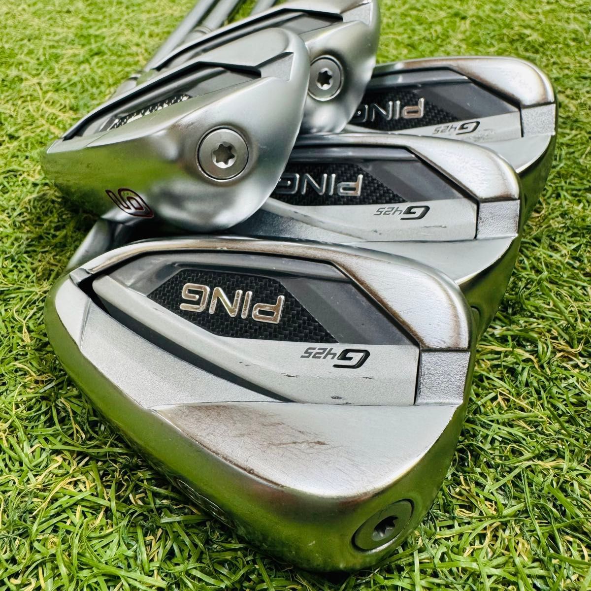 ［良品］PING ピン g425 黒ドット メンズアイアン5本セット スチールS 良品】初心者推奨 ピン G425 黒ドット メンズアイアンセット 5本 S