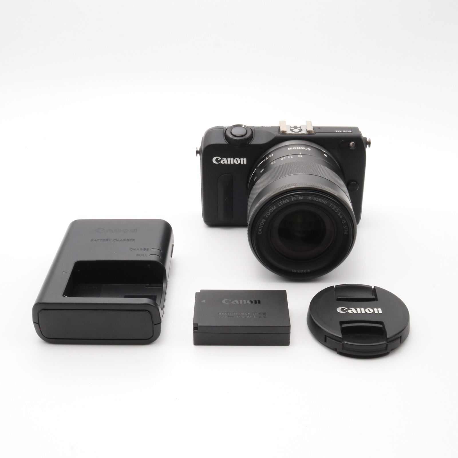 Canon EOS M2 EF-M18-55 IS STM レンズキット ブラック ミラーレス一眼カメラ 〔キヤノン EF-M マウント〕