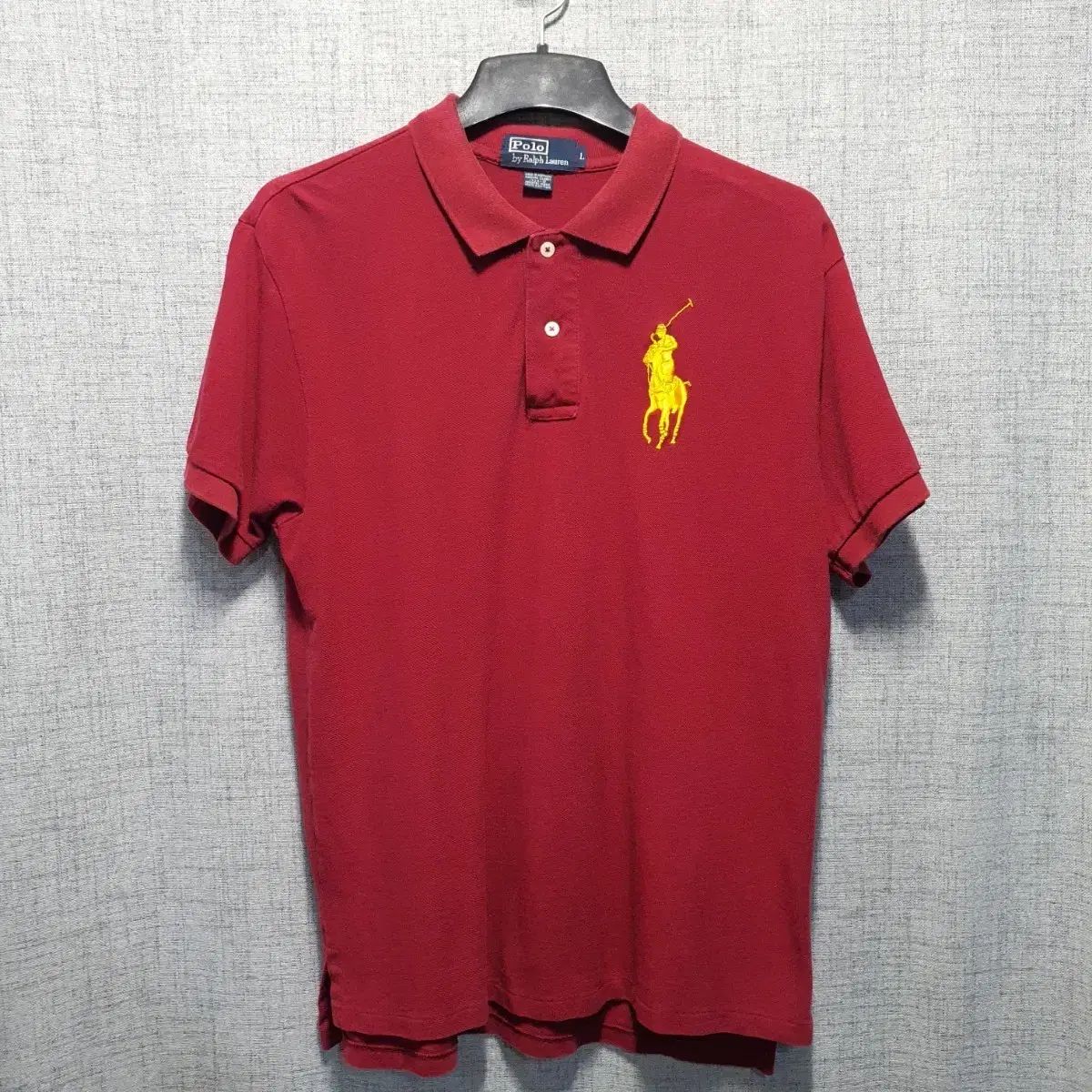 ポロラルフローレン ビックポニー 半袖 カラーTシャツ レッド L