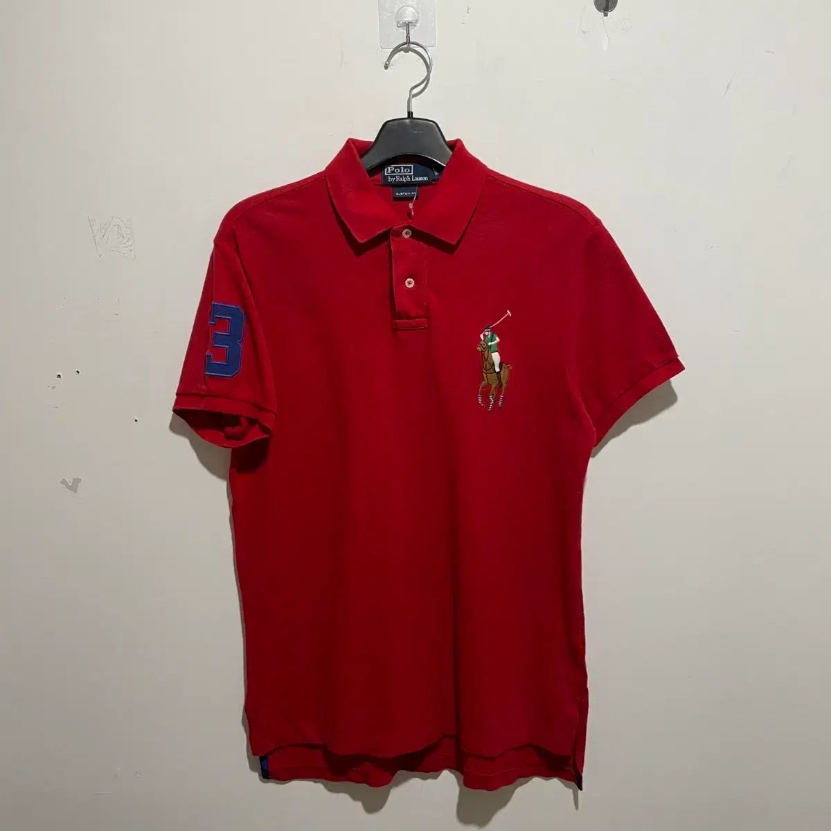 ポロラルフローレン ビックポニー 半袖 カラーTシャツ レッド