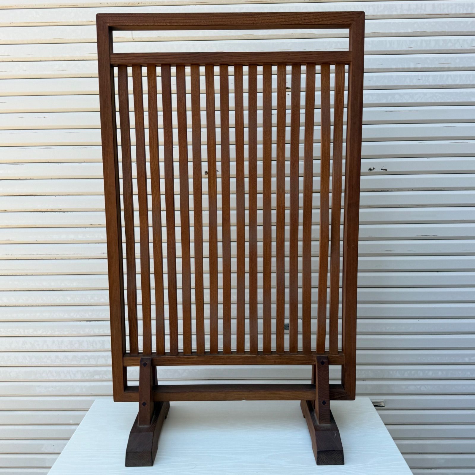 木製　衝立　間仕切り　パーテンション　　　古民家家具　和家具　アンティーク 衝立 和モダン 木製 パーテーション 間仕切り 格子 骨董 木工 民芸家具