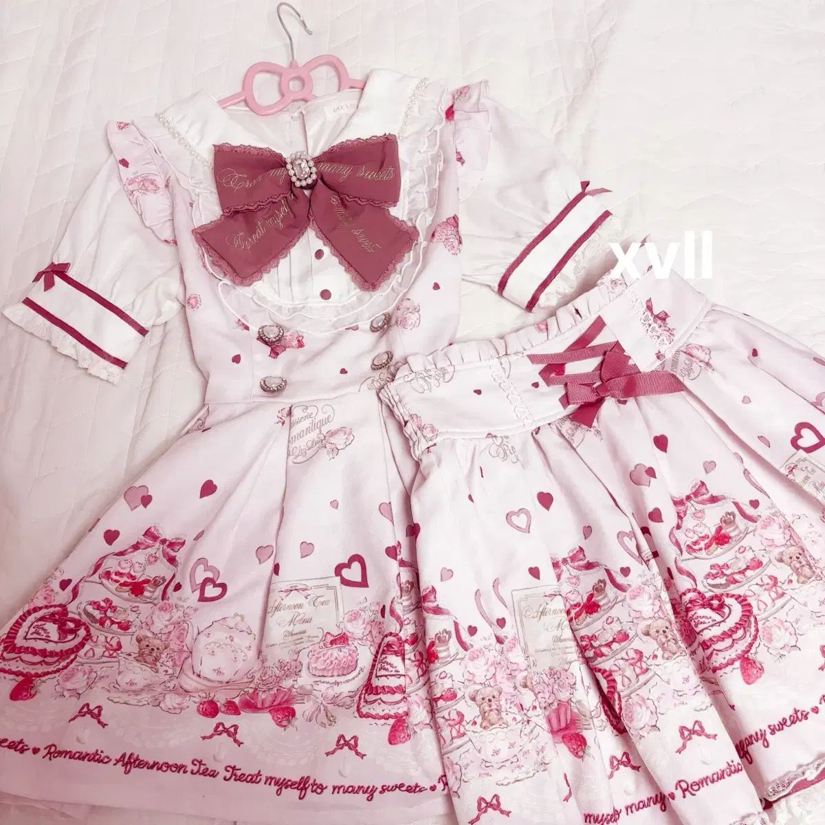 LIZ LISA（リズリサ） アフタヌーンティー セットアップ ピンク 量産型 地雷系 量産型 ワンピース 旧 Ver. 半袖
