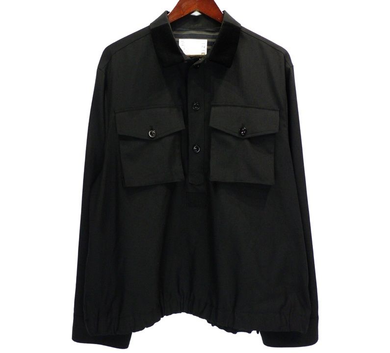 サカイ sacai 23AW 【 23 03121M 】 ウール ベロア ドッキング シャツ ジャケット h8260