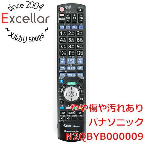 [bn:7] Panasonic　ブルーレイディスクレコーダー用リモコン　N2QBYB000009