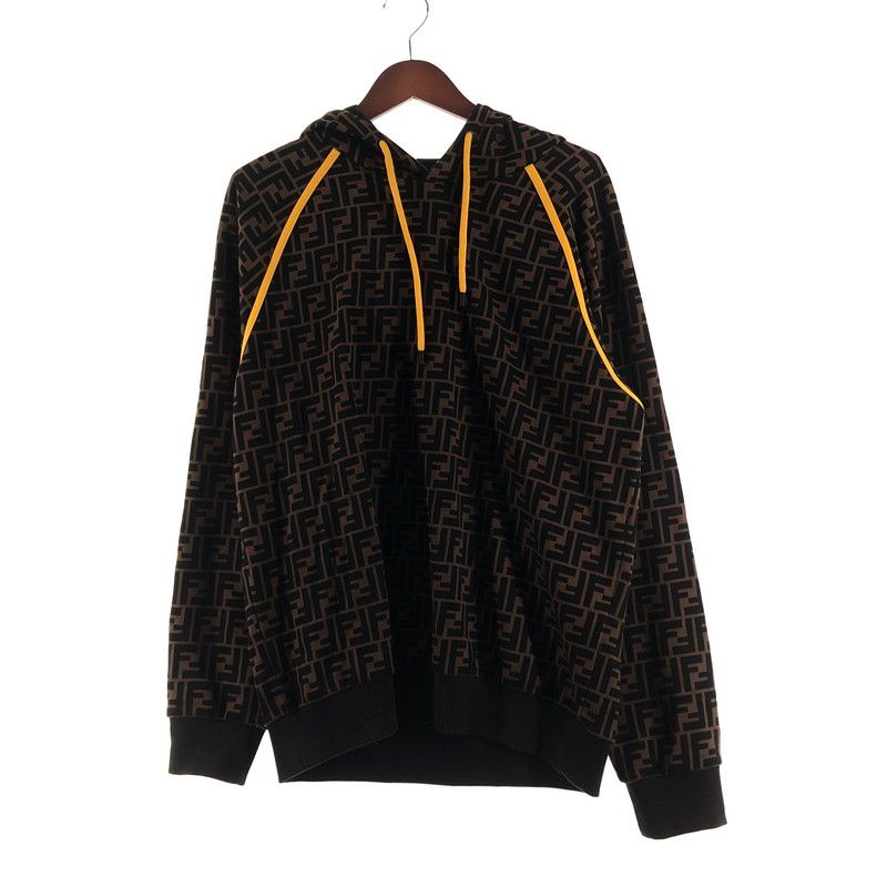 【中古品】 FENDI フェンディ FF LOGO HOODIE FY0945 A6ZT FFロゴ フーディ トップス プルオーバーパーカー ズッカ柄 【141-260610-sa-09-tei】