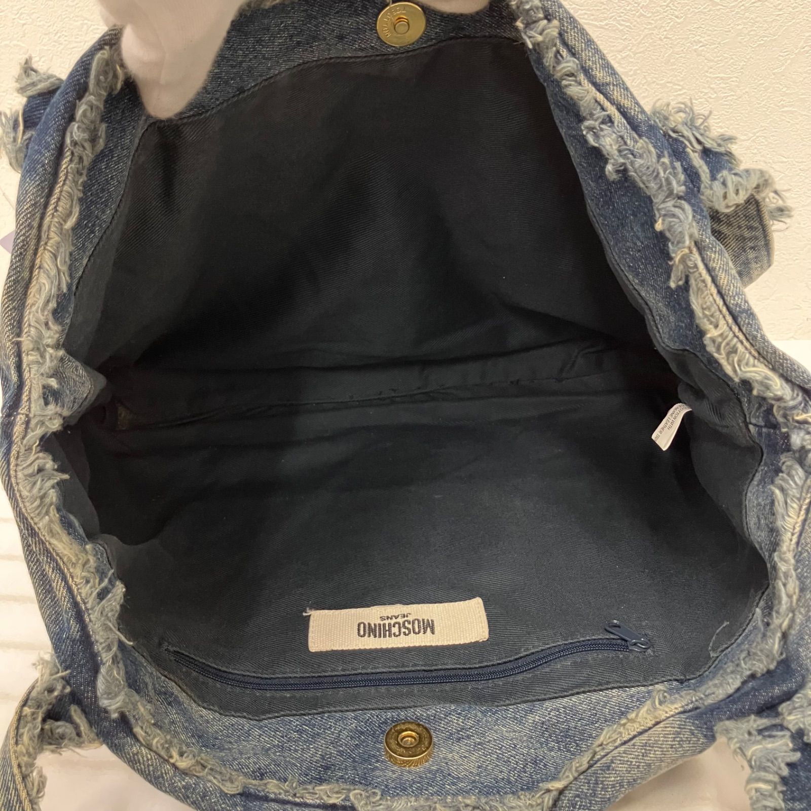 4763 MOSCHINO JEANS モスキーノ ジーンズ トートバッグ ハンドバッグ 