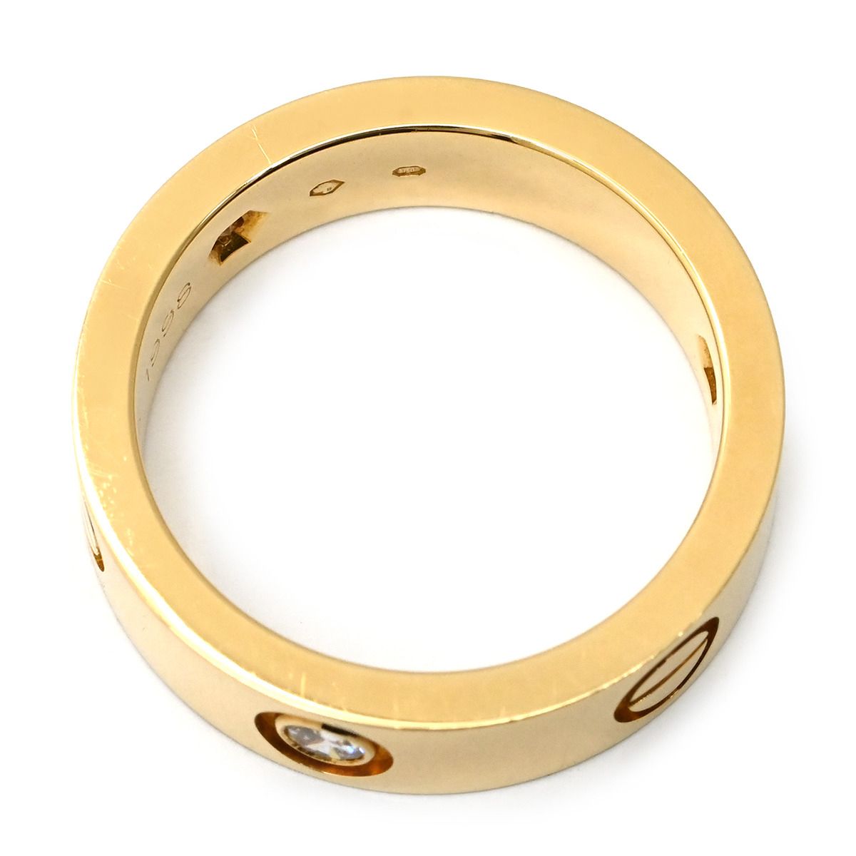 カルティエ Cartier リング 指輪 ラブリング ハーフダイヤ イエロー 