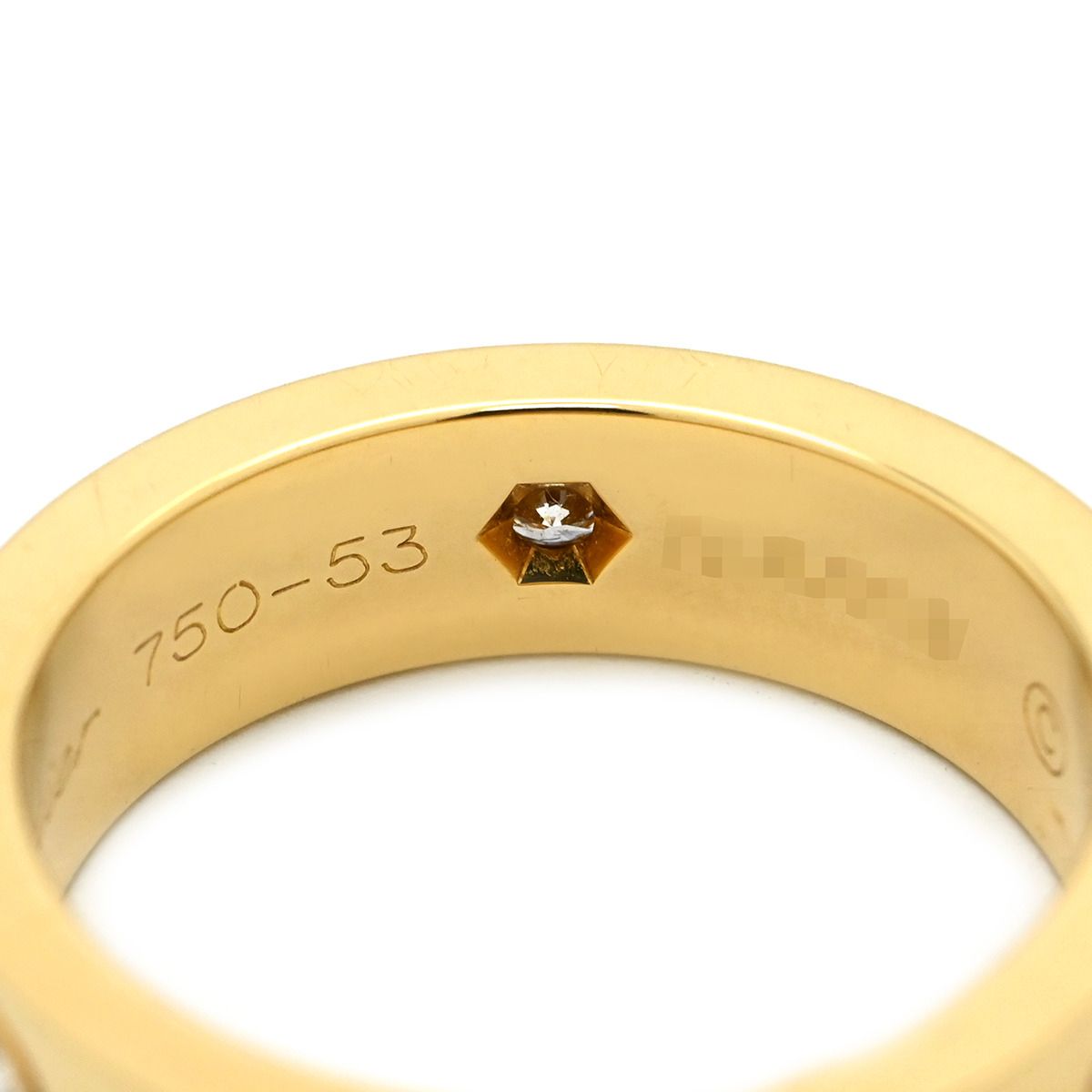 カルティエ Cartier リング 指輪 ラブリング ハーフダイヤ イエロー 