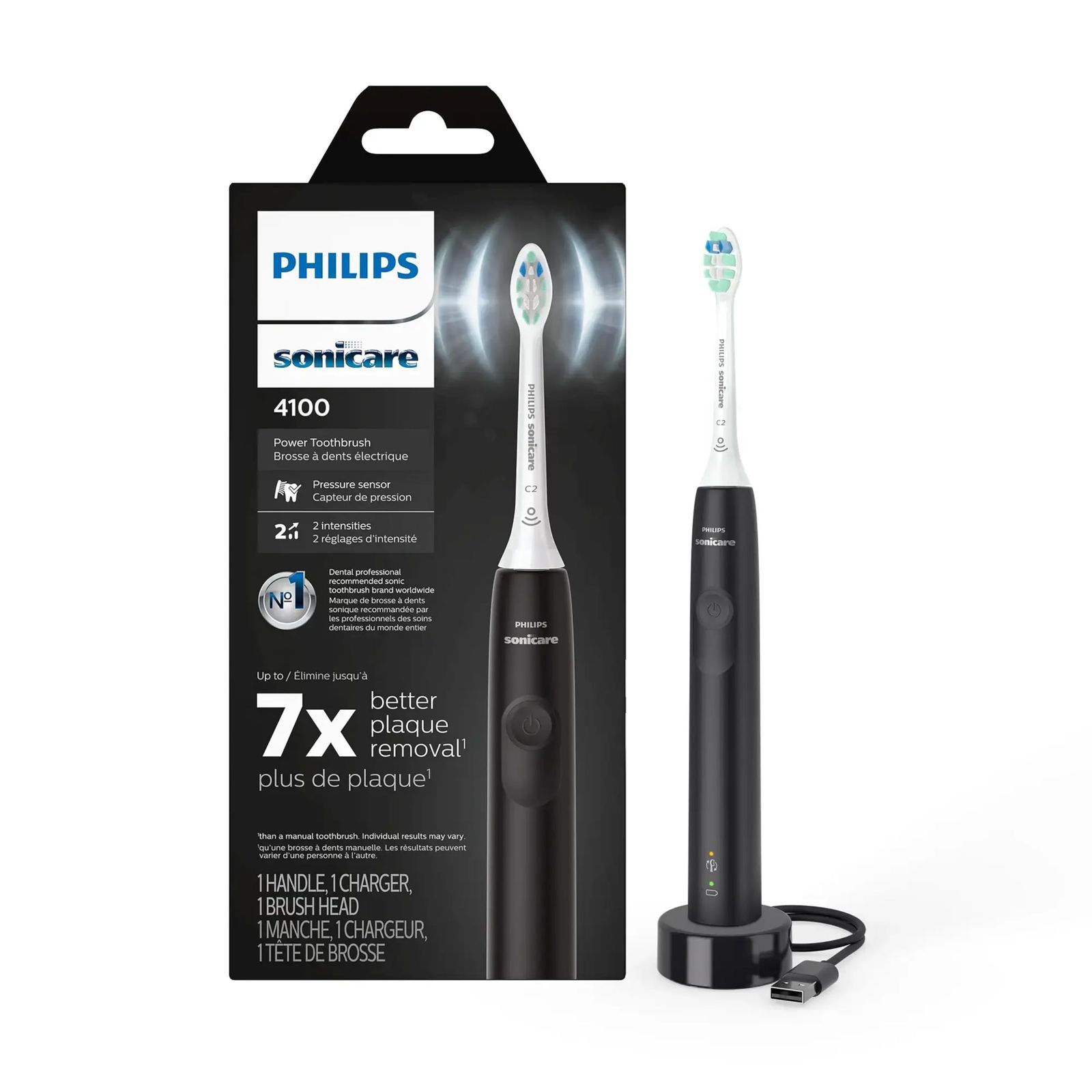 Philips Sonicare HX6817/01 ProtectiveClean 4100 Rechargeable Electric Toothbrush, White (Packaging May Vary)