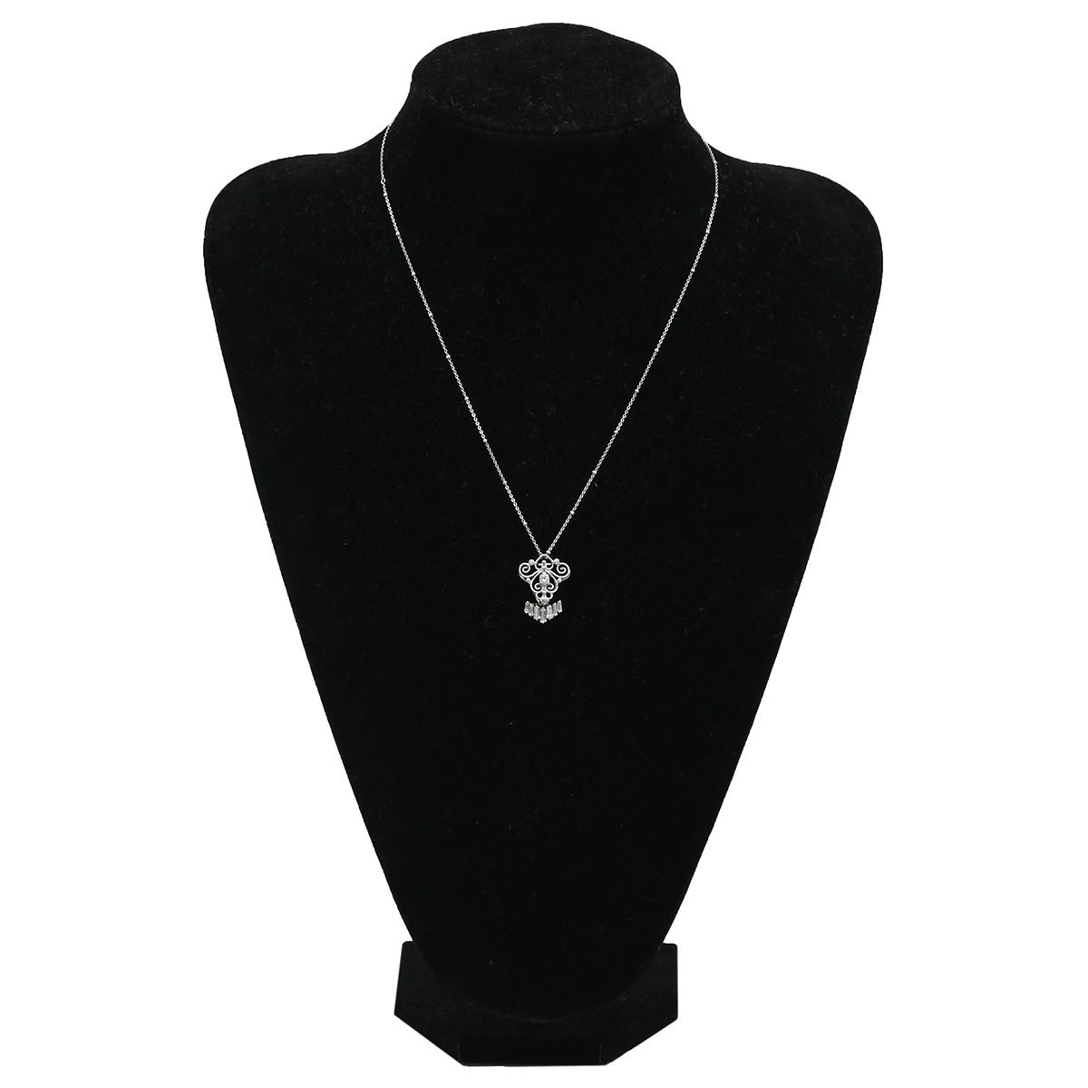 ネックレス ダイヤモンド 0.78ct ホワイトゴールド×プラチナシルバー 