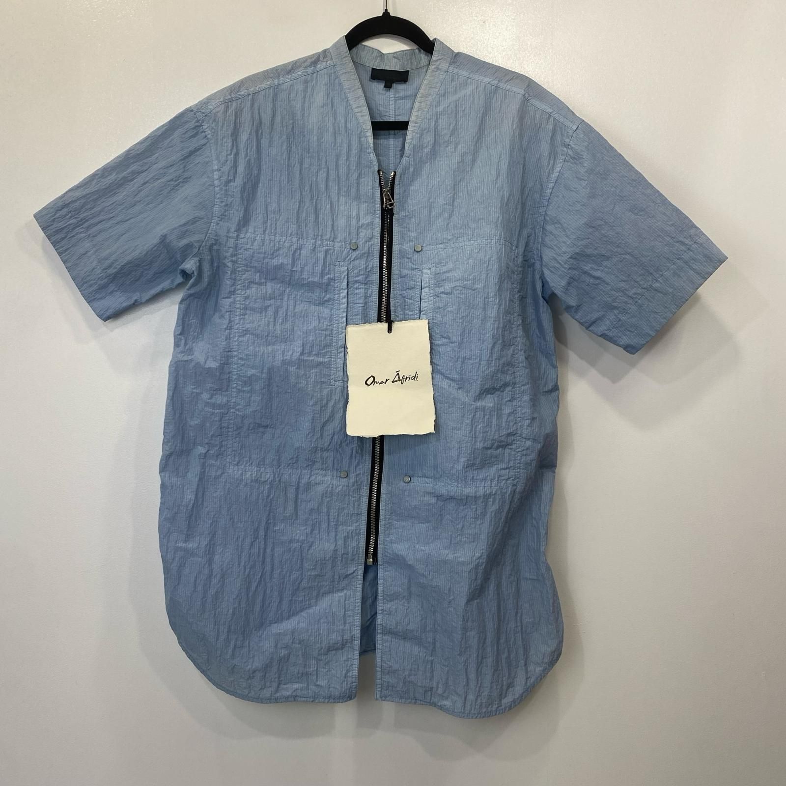 【姫路東店】 中古 Omar Afridi ｜オマールアフリディ 半袖シャツ RIPSTOP WORK SHIRT SS23-SHR-105-01 2023S/S ライトブルー サイズ：46 【102】