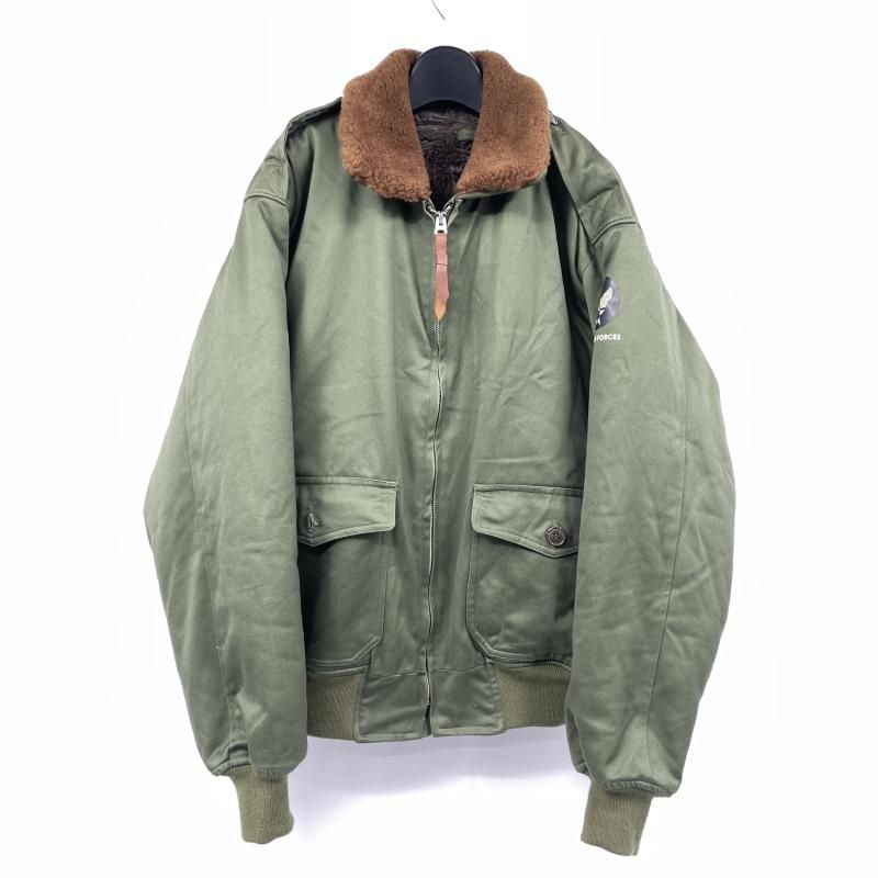 【中古】SESSLER TYPE B-10 フライトジャケット コットンシェル オリーブグリーン サイズ42[17]