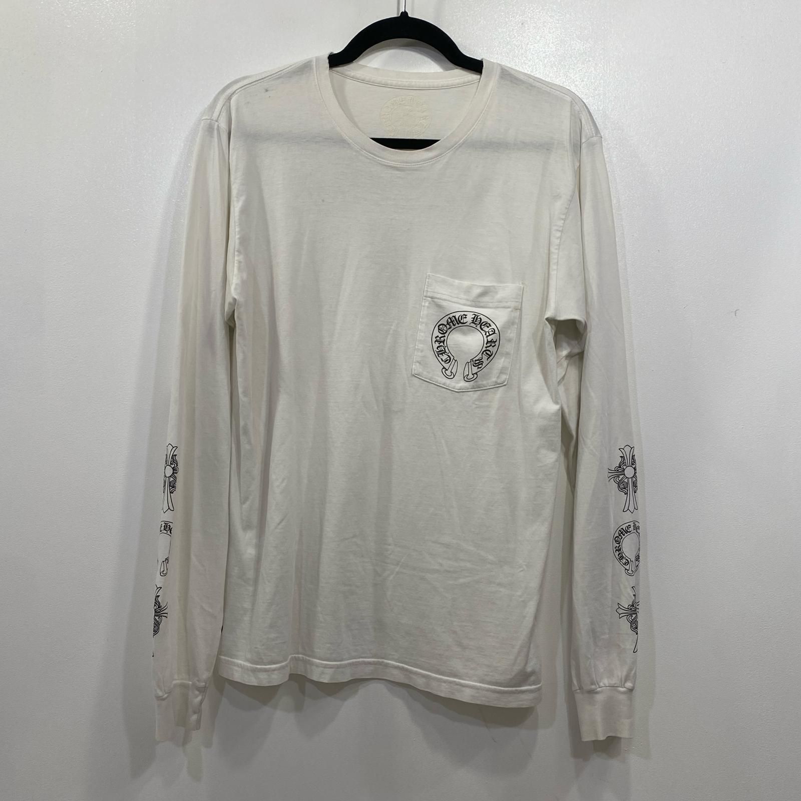 【姫路東店】 中古 CHROME HEARTS | クロムハーツ 長袖Ｔシャツ T-BAR LOGO 国内正規品 ホワイト サイズ：M 【108】