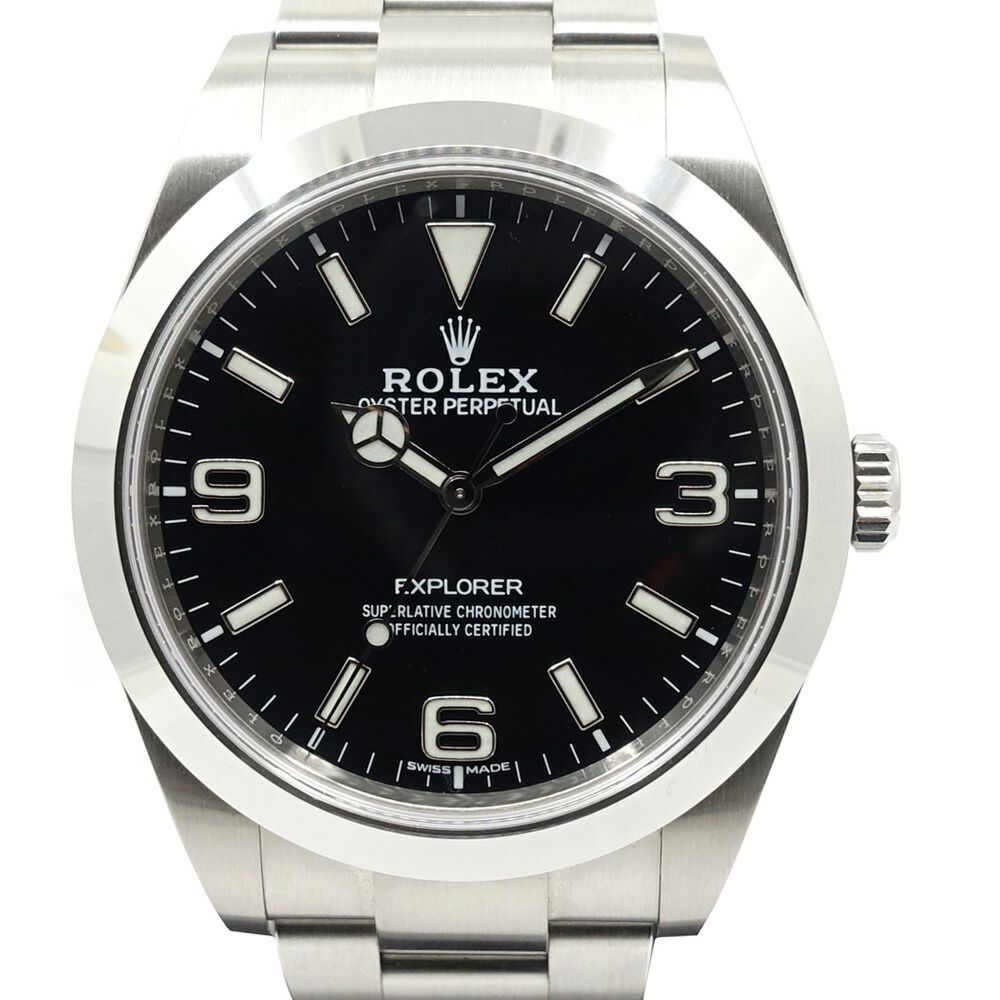 【栄】ロレックス エクスプローラー1 39mm 214270 ランダムシリアル SS ブラック文字盤