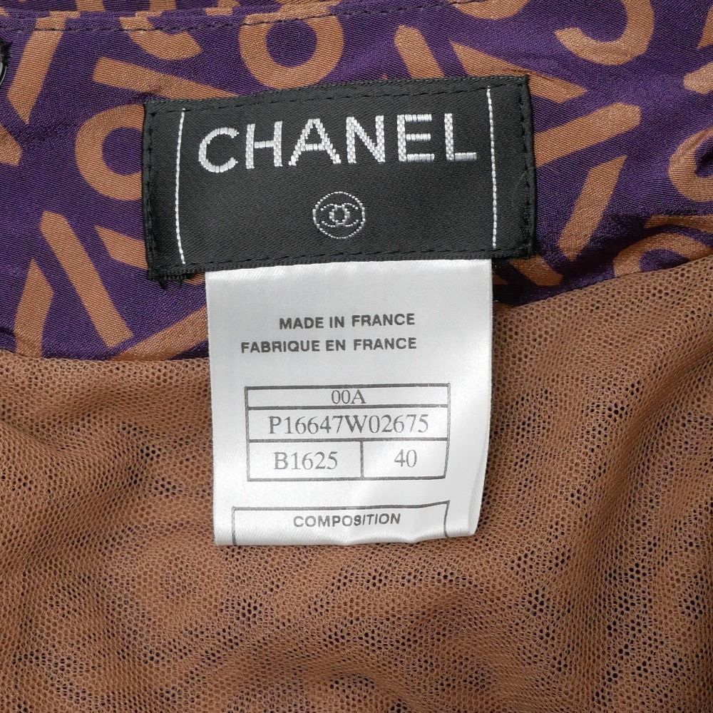 美品❢CHANEL　プリーツスカート　シャネル □美品□CHANEL シャネル ヴィンテージ スカート サイズ40 00A COCO柄
