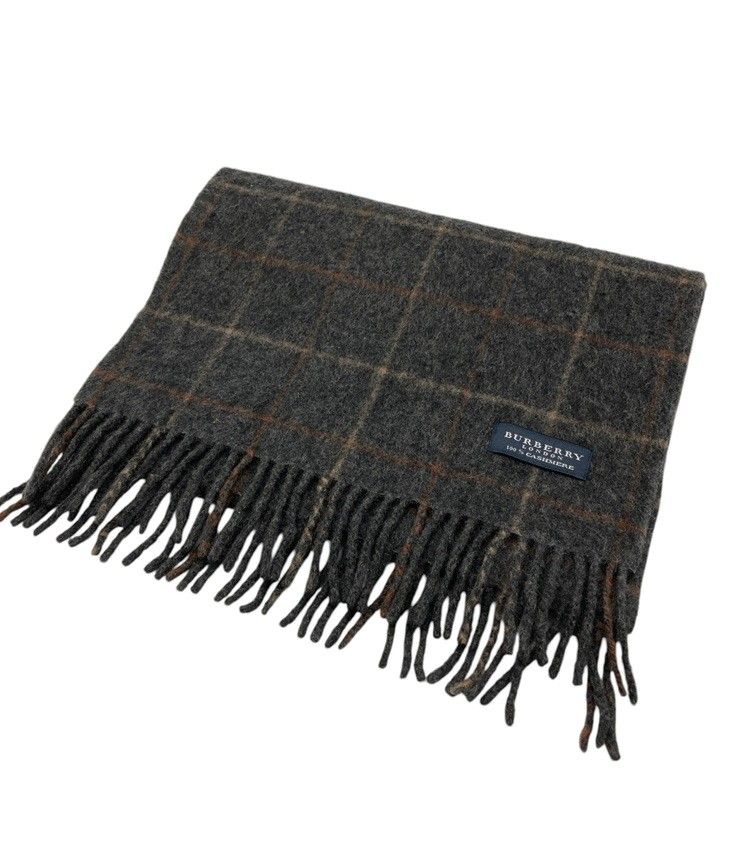 BURBERRY LONDON バーバリーロンドン カシミヤ100％ チェックマフラー 中古 D4