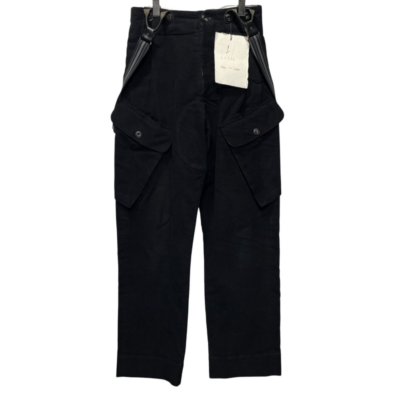 JOHN ALEXANDER SKELTON 20AW CVIII コットンフランネルサスペンダー付ミリタリートラウザーズパンツ カーゴ モールスキン