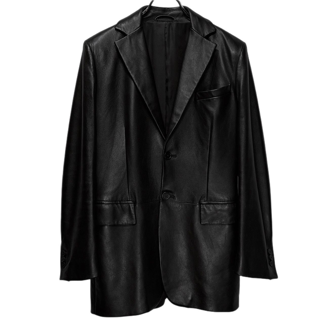JIL SANDER by RAF SIMONS 12AW ラムレザー2ボタンテーラード
