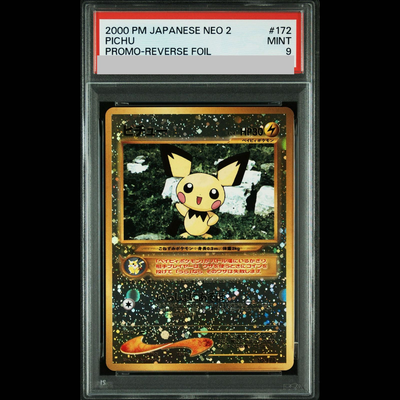 【PSA9】ピチュー プレミアムファイル キラ 旧裏 1枚