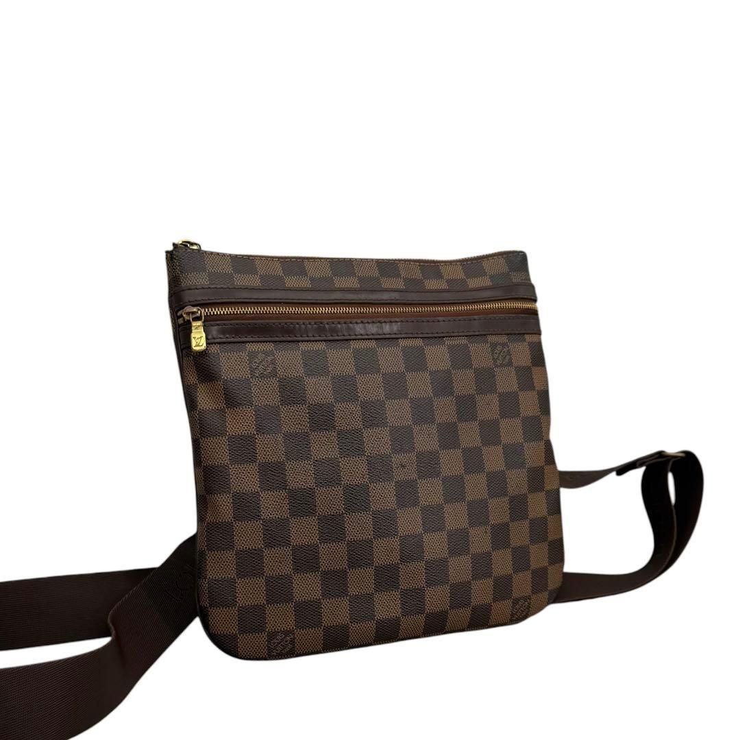 ⭐️早い者勝ち⭐️LOUIS VUITTONポシェットクレス ダミエ・エベヌ【中古】 ルイヴィトン ダミエ エベヌ ポシェット ボスフォール サコッシュ