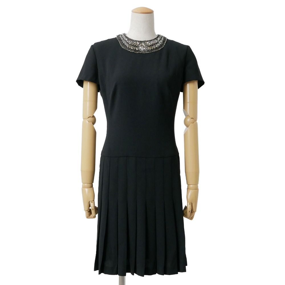 ■未使用品■RALPH LAUREN ラルフローレン ワンピース サイズ2 155/84A ビジュー装飾 ブラックドレス 20260610/RA9804