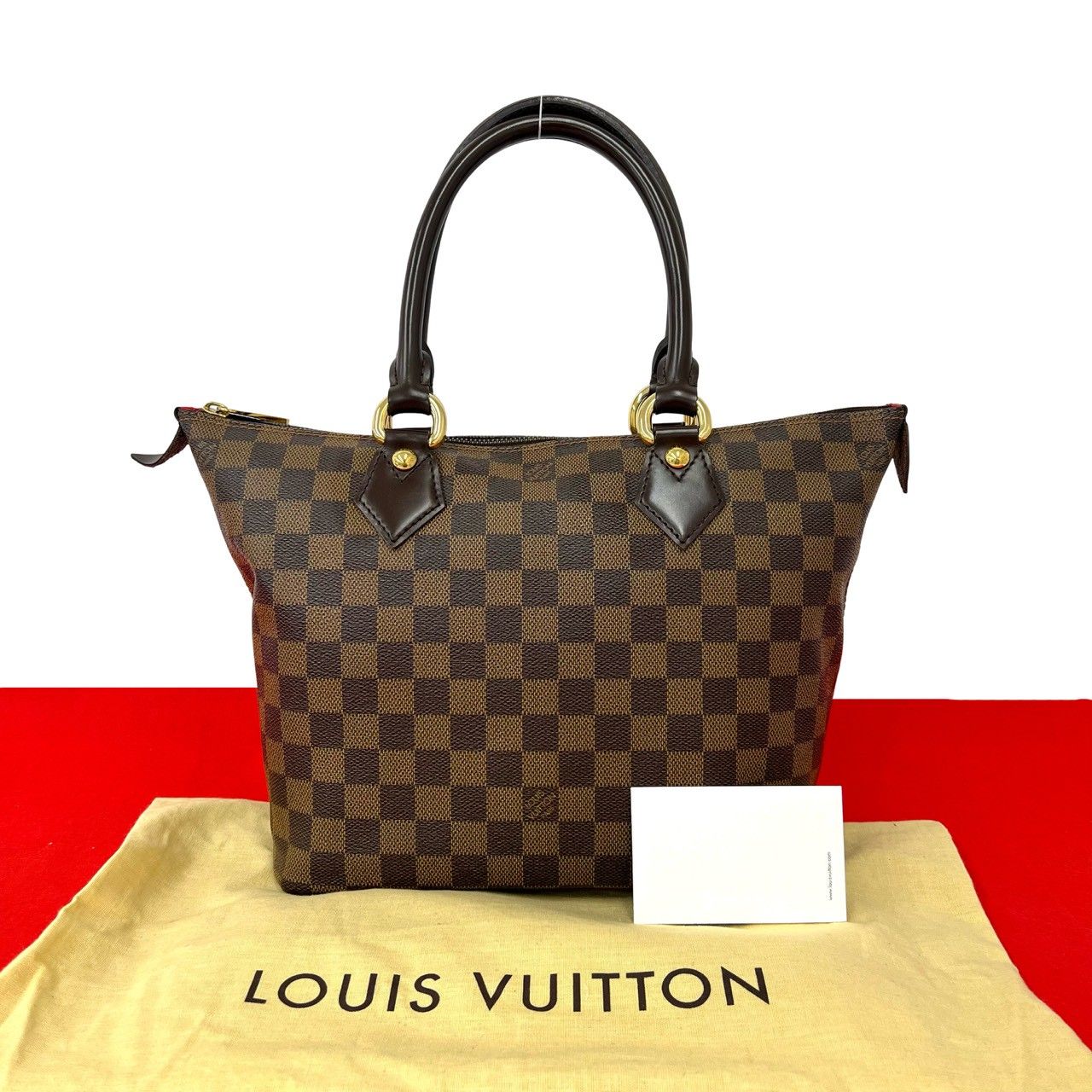 極 美品 保存袋付 LOUIS VUITTON ルイヴィトン サレヤ PM ダミエ 柄 