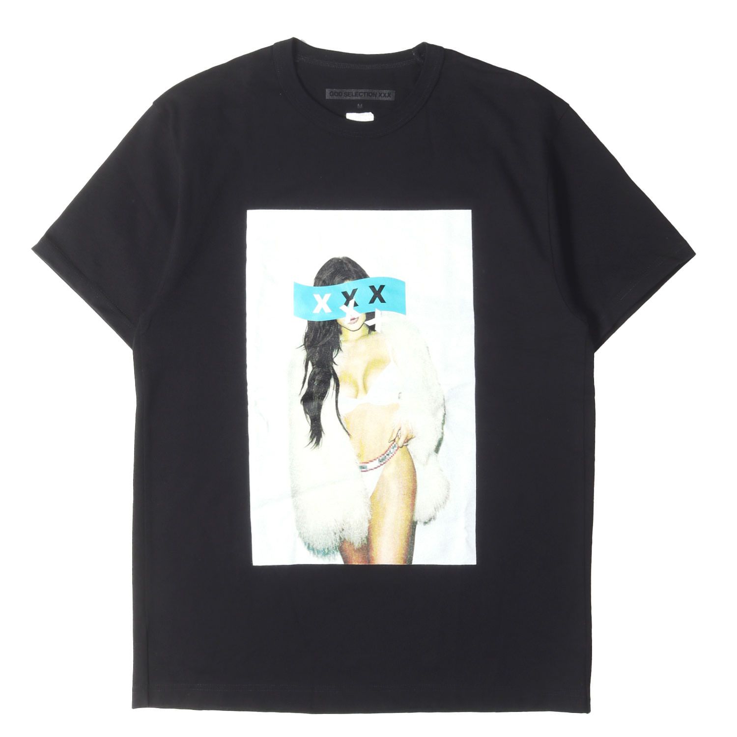 【美品】GOD SELECTION XXX ゴッド・セレクション・トリプルエックス Tシャツ ブラック 黒 サイズ:M | カイリー・ジェンナー フォト ヘビー Tシャツ | トップス カットソー 半袖【メンズ】【中古】