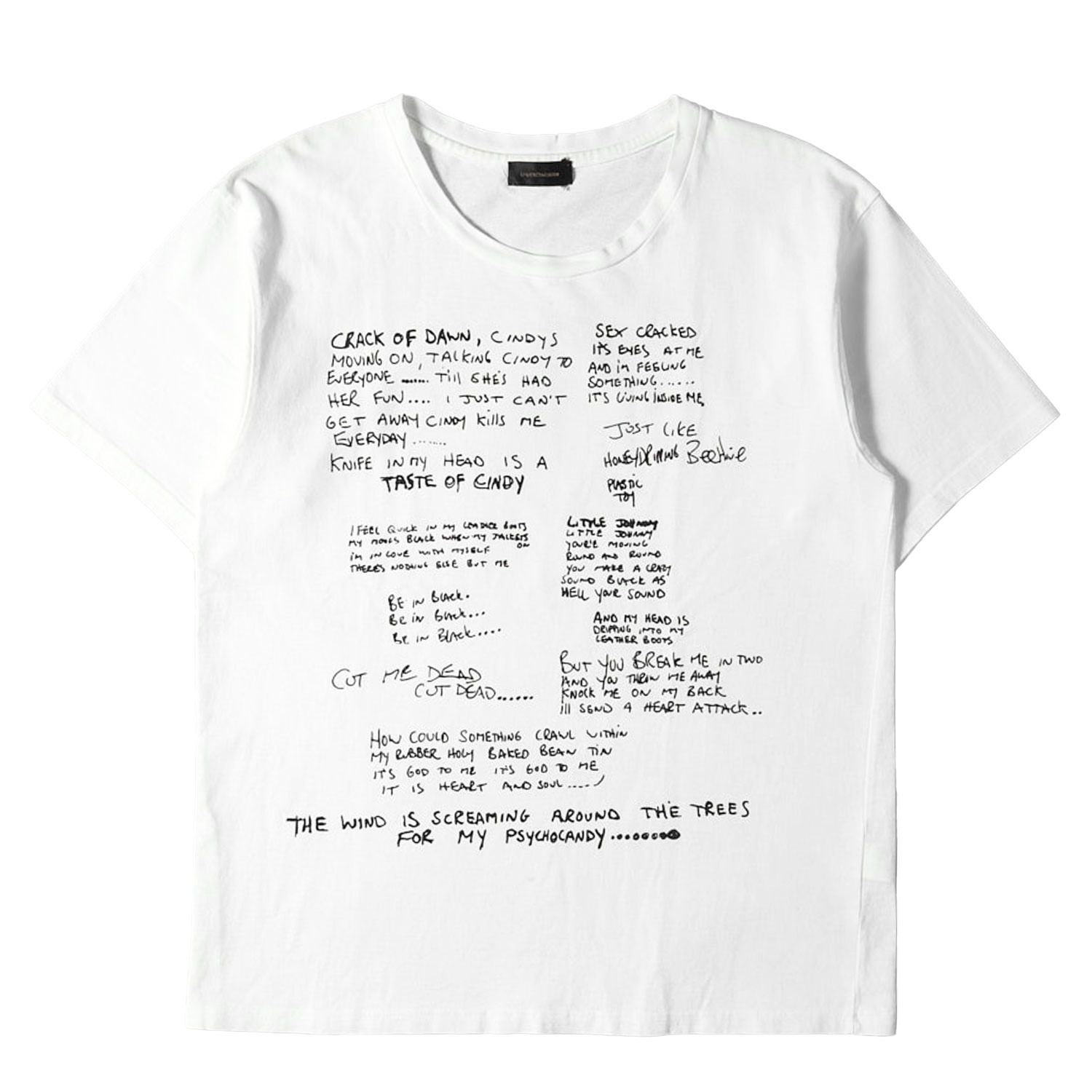 UNDERCOVER アンダーカバー Tシャツ ホワイト サイズ:2 | GODOG期 ジーザス&メリーチェイン PSYCHO CANDY Tシャツ | トップス カットソー 半袖【メンズ】【中古】