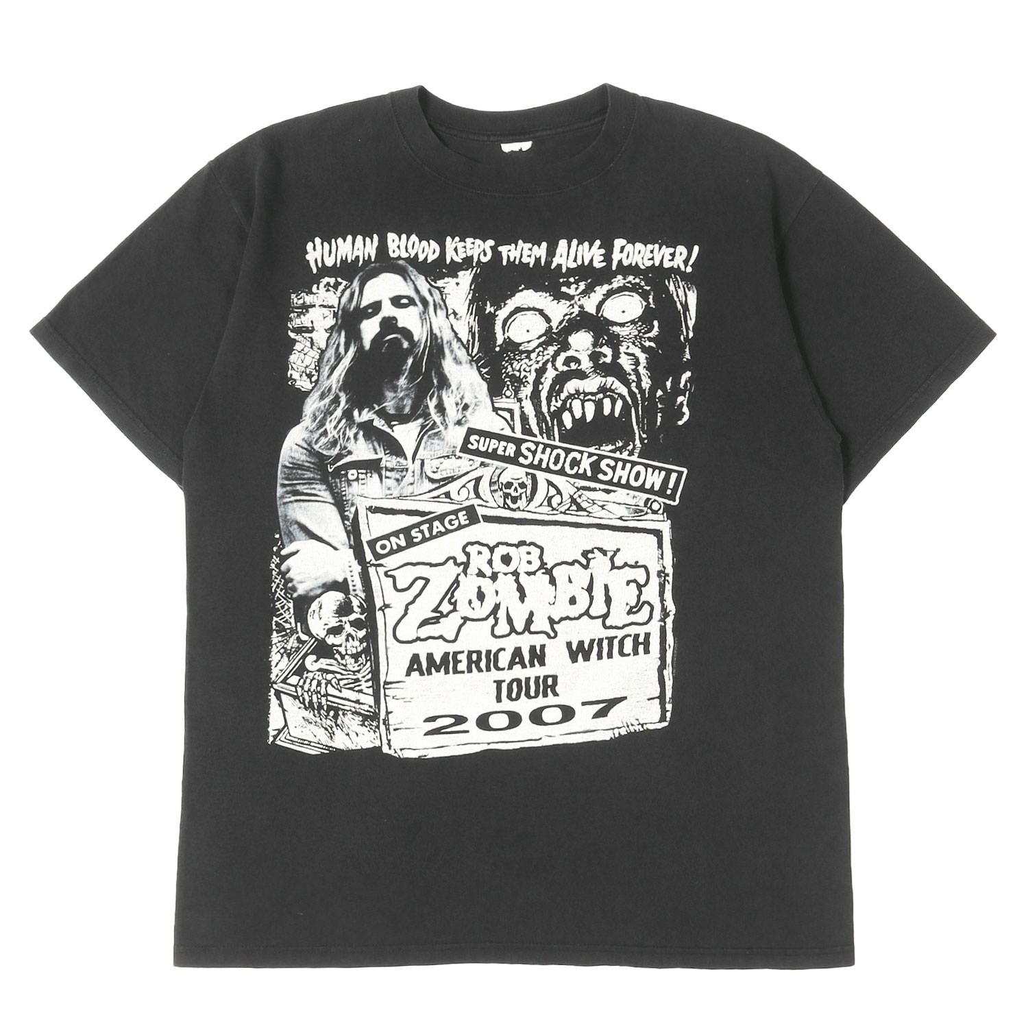 Vintage Music Item ヴィンテージミュージックアイテム | 07s AMERICAN WITCH TOUR 2007 / ROB ZOMBIE Tシャツ | ブラック 黒 | トップス カットソー 半袖【メンズ】【中古】