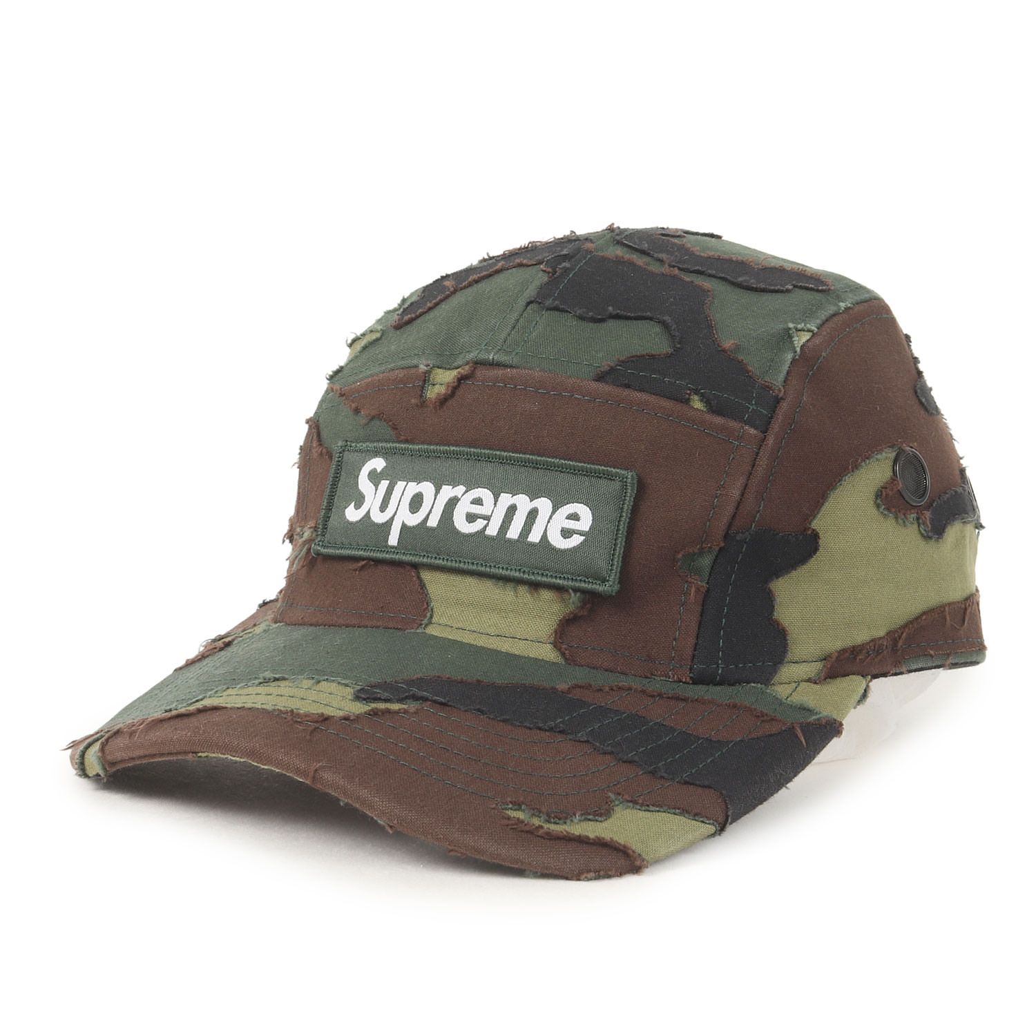 【美品】Supreme シュプリーム キャップ ウッドランドカモ サイズ:FREE | 25SS レイヤードカモ BOXロゴ キャンプキャップ (Layered Camo Camp Cap) | ブランド 帽子【メンズ】【中古】