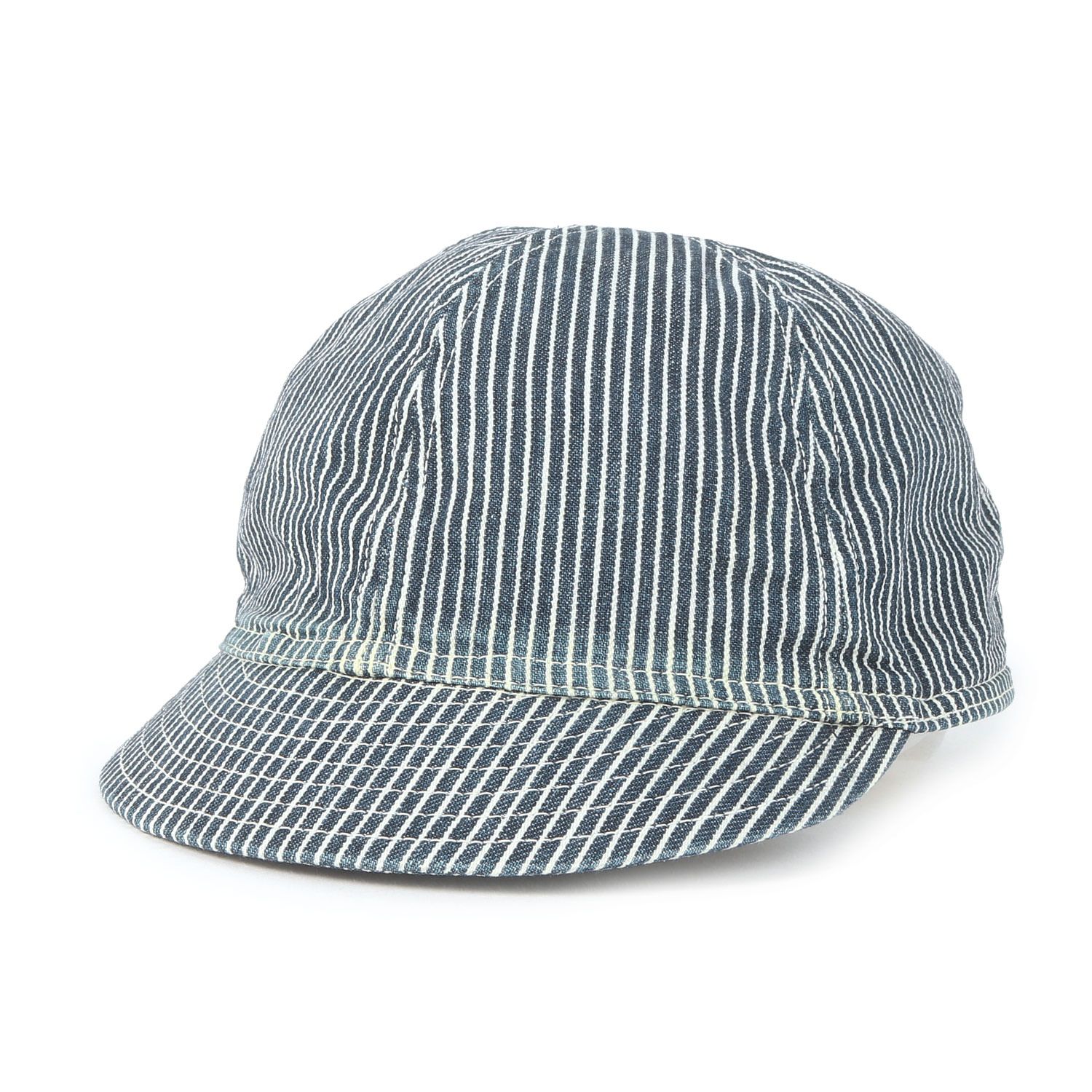 At LAST&CO アットラスト キャップ インディゴ ホワイト サイズ:7 1/2 | ヒッコリーデニム メカニックキャップ | ブランド 帽子【メンズ】【中古】