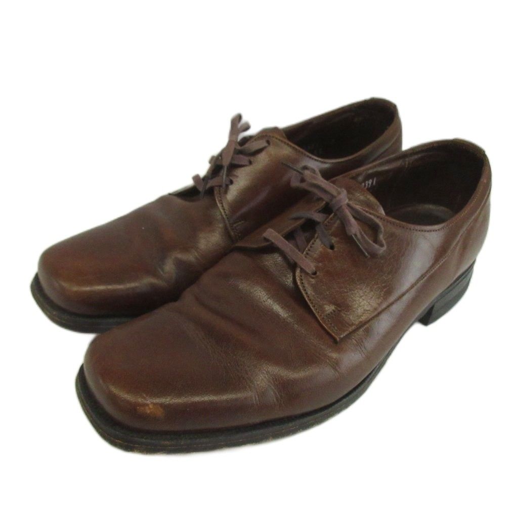 フローシャイム FLORSHEIM ビジネスシューズ ドレス 革靴 レザー スクエアトゥ 7.5 25.5cm 茶色 ブラウン /XZ ■GY11