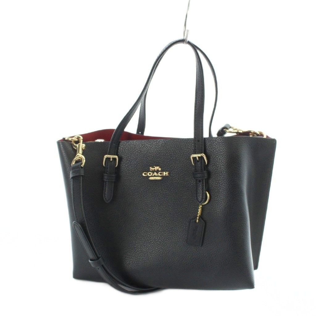 コーチ COACH C4084 モリー トート 25 ハンドバッグ ショルダー 2WAY レザー ロゴ 黒 ブラック ■GY17 /MQ