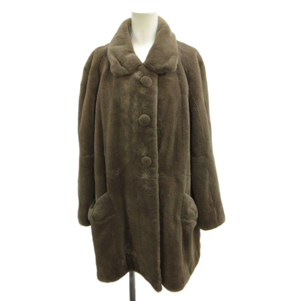 ☆美品☆銀サガ　サガミンク　シェアードミンク　ファーコート　ミドル丈　毛皮コート サガミンク SAGA MINK ファーコート シェアードミンク 毛皮 銀サガ F