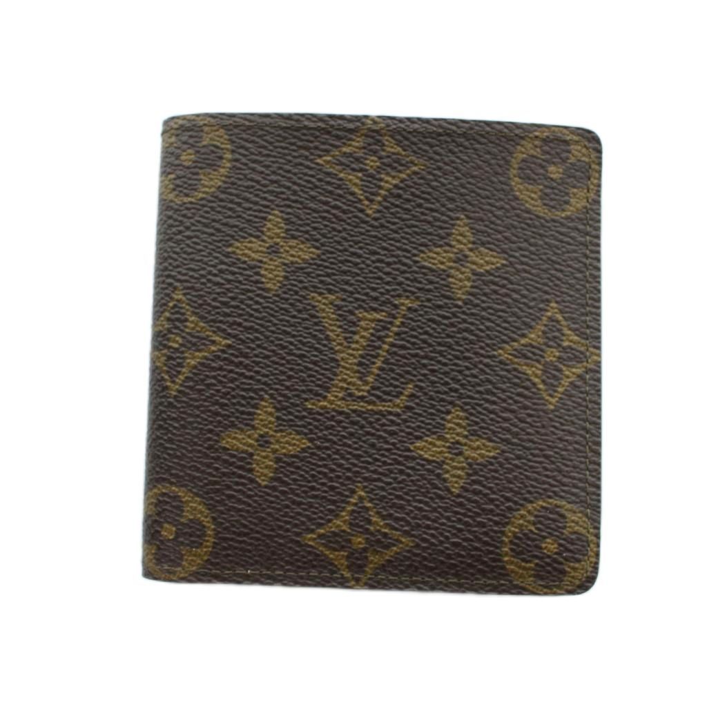 ルイヴィトン LOUIS VUITTON M60929 ポルト ビエ 6カルト クレディ 二つ折り財布 札入れ ロゴ モノグラム PVC レザー 茶 ブラウン ■GY42 /MQ ■OH