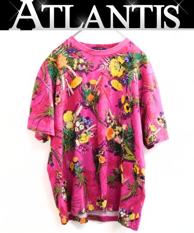 Louis Vuitton 新宿店 ルイヴィトン 20SS フラワーエンブロイダリー Ｔシャツ 半袖 メンズ size:L マルチカラー 31121