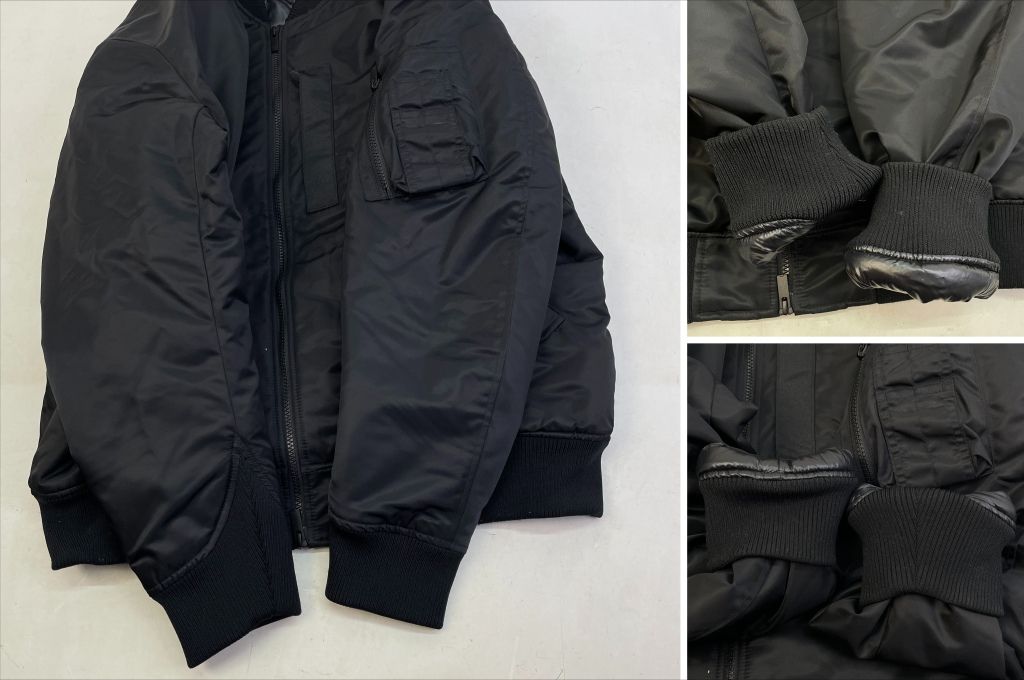 01w-6914 UNIQLO+J ハイブリッドダウン オーバーサイズMA-1 ブラック