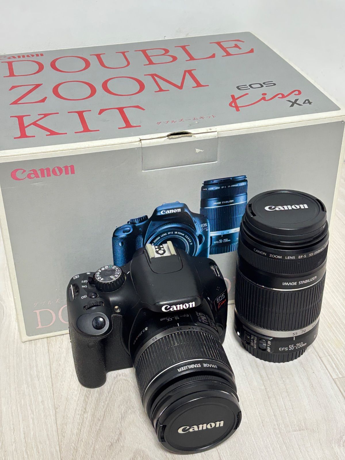 Canon EOS Kiss X4 ダブルズームキット レンズ 18-55mm 55-250mm デジカメ デジタル一眼レフ セット まとめ