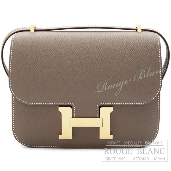 エルメス　コンスタンスミニ　ミラー/ミロワール　エトゥープ　エプソン　シャンパンゴールド金具　ショルダーバッグ 【新品】