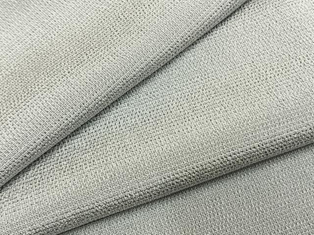 平和屋着物●本塩沢 薄雲鼠色 正絹 逸品 AABI2030fy