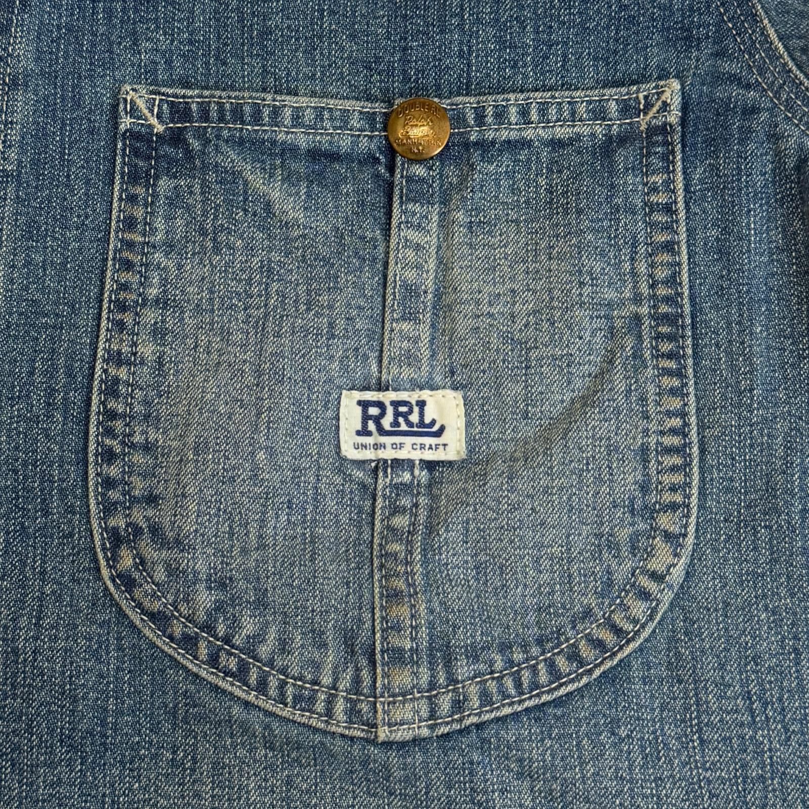 参考上代108900円 未使用 RRL 26SS Corduroy-Collar Indigo Denim 