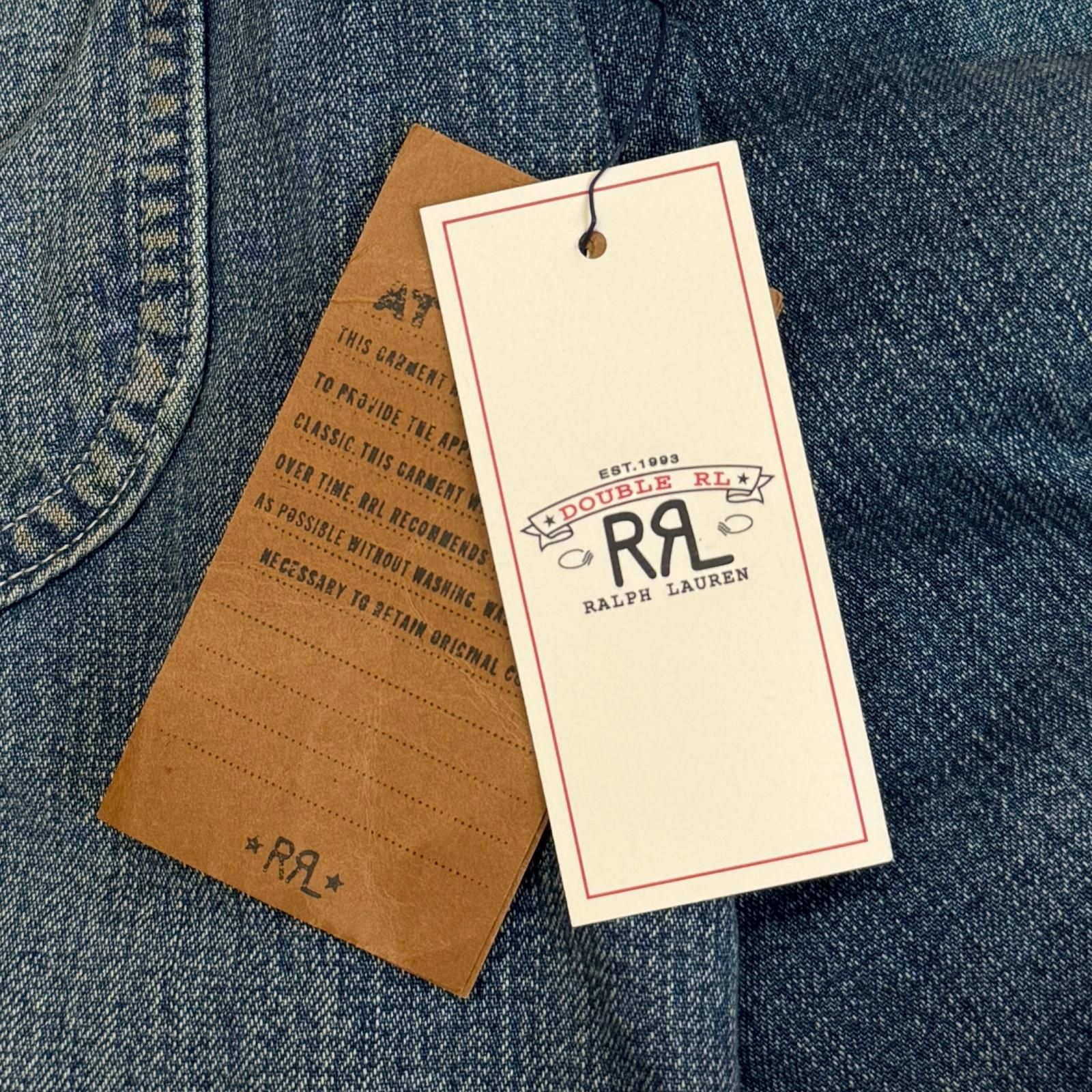 参考上代108900円 未使用 RRL 26SS Corduroy-Collar Indigo Denim 