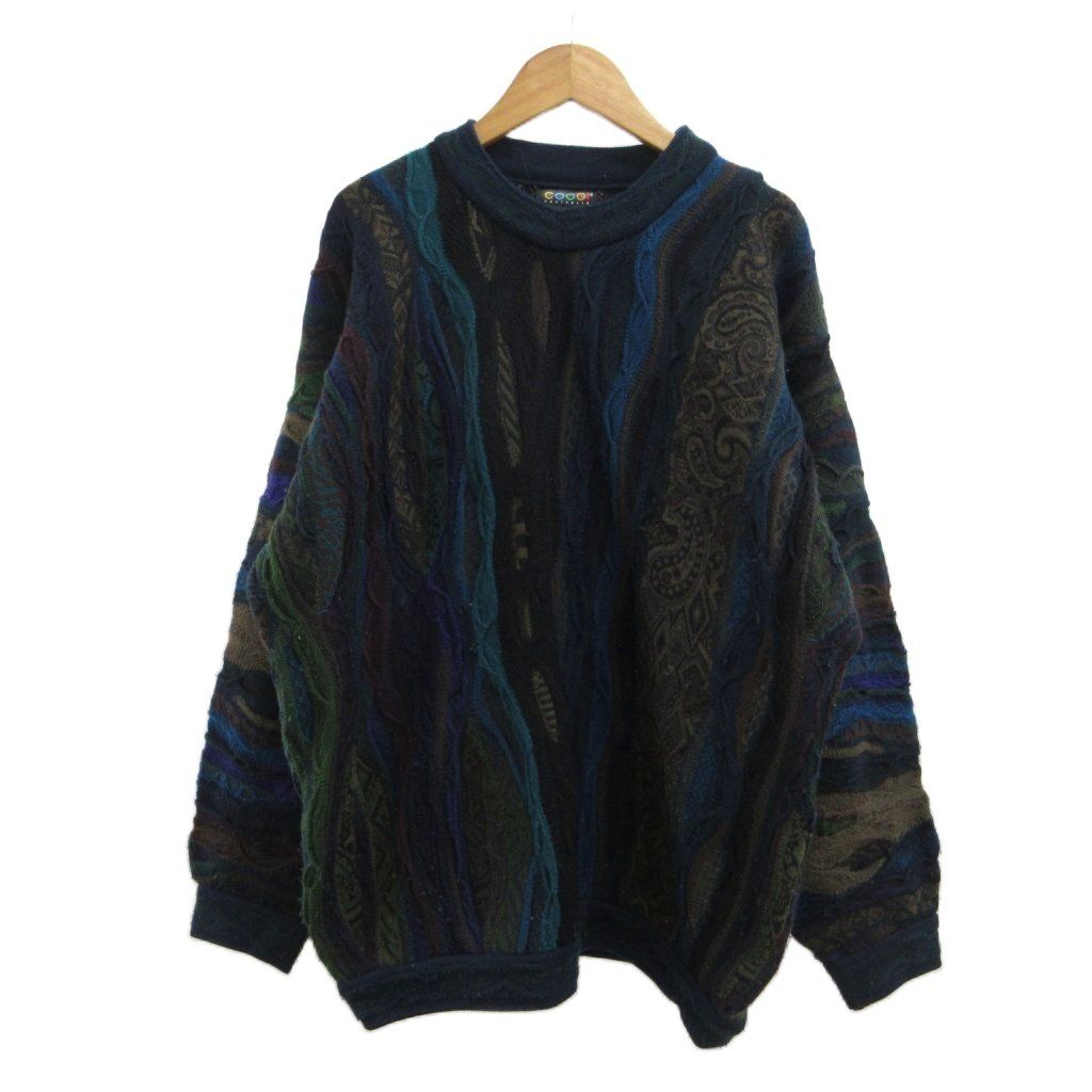 クージー COOGI 3Dニット セーター ウール M マルチカラー 長袖 クルー