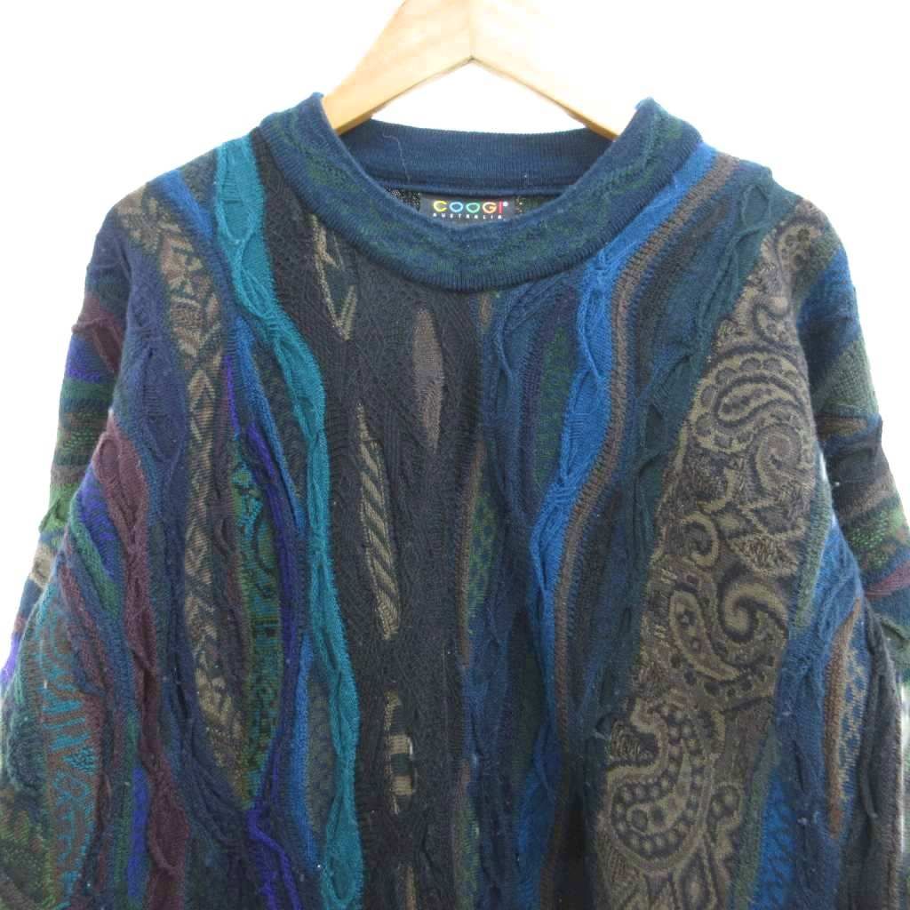 クージー COOGI 3Dニット セーター ウール M マルチカラー 長袖 クルー