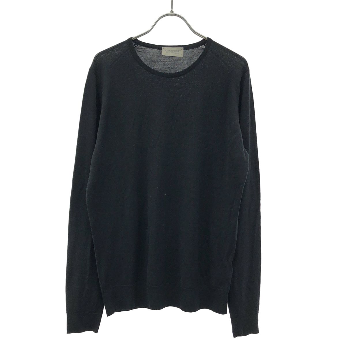 JOHN SMEDLEY ジョンスメドレー クルーネックウールニットセーター ブラック M 7,703円