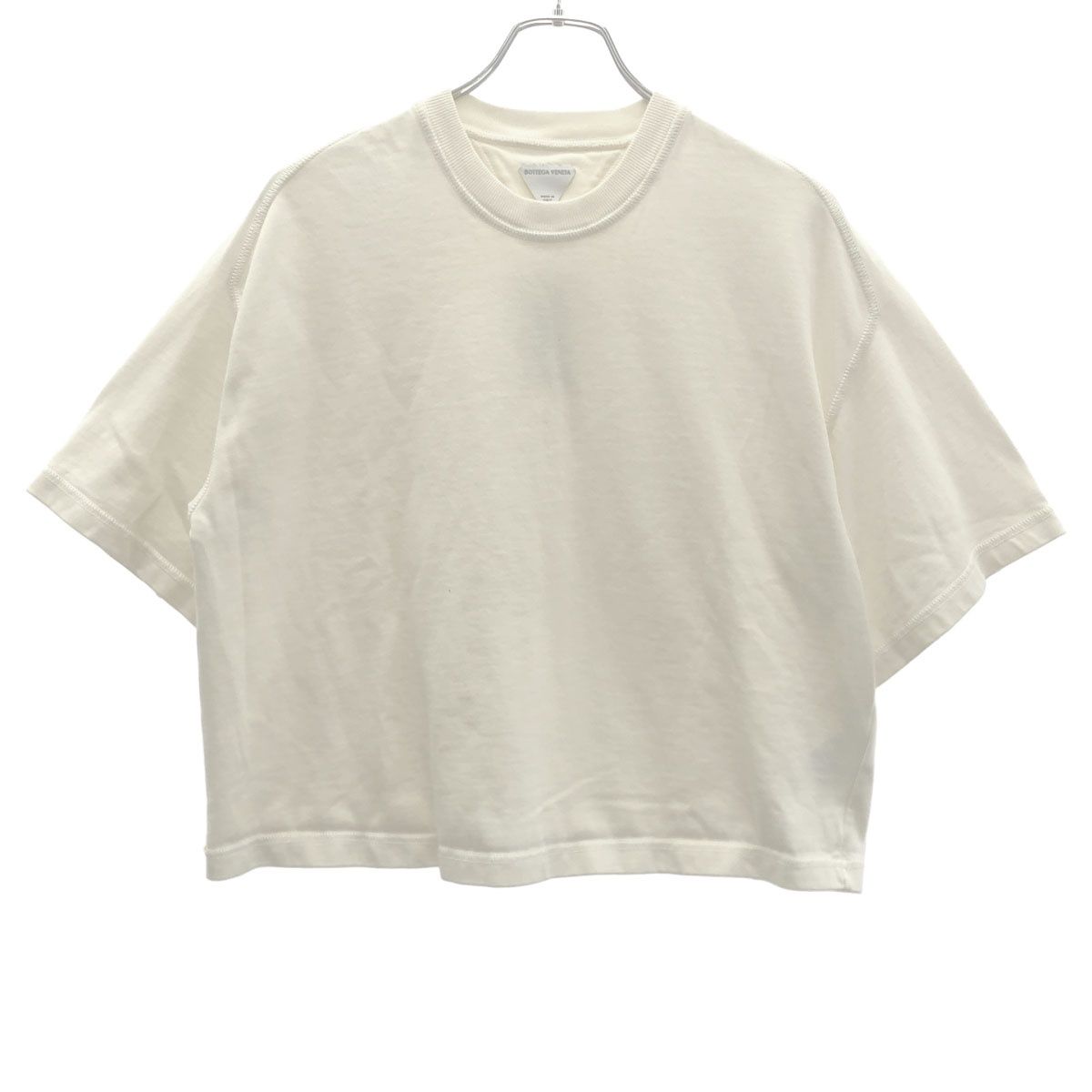 BOTTEGA VENETA ボッテガヴェネタ クロップドTシャツ 707791 VKLZ0 ホワイト XS