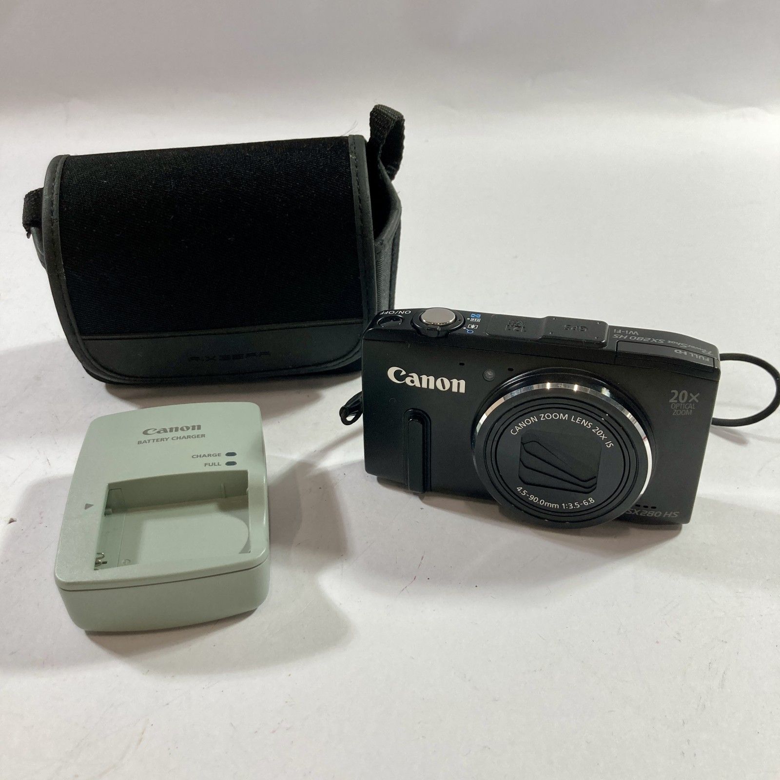 ★ Canon キャノン コンパクトデジタルカメラ PowerShot SX280 HS 光学20倍ズームレンズ 約1210万画素 ブラック ケース付き ジャンク品